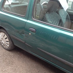 Nissan Micra with Heavy Damage to O/S Front Wing, Door & 1/4 Panel