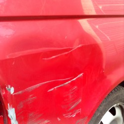 VW Transporter with Severe Damage to O/S 1/4 Panel